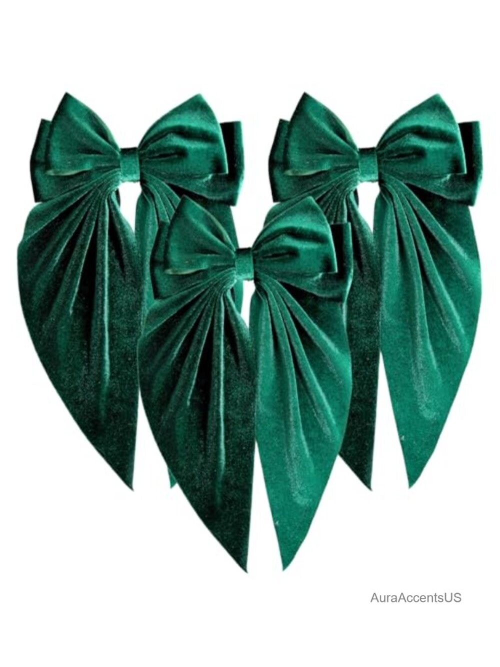 3 PCS Large Velvet Hair Bows Oversized Long Tail with Alligator Clips Coquette